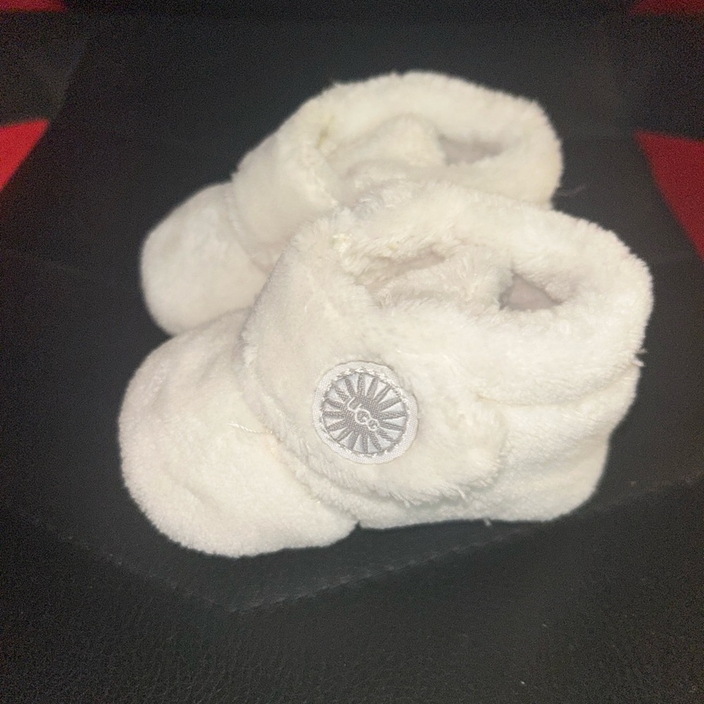 Cozy White Baby Booties